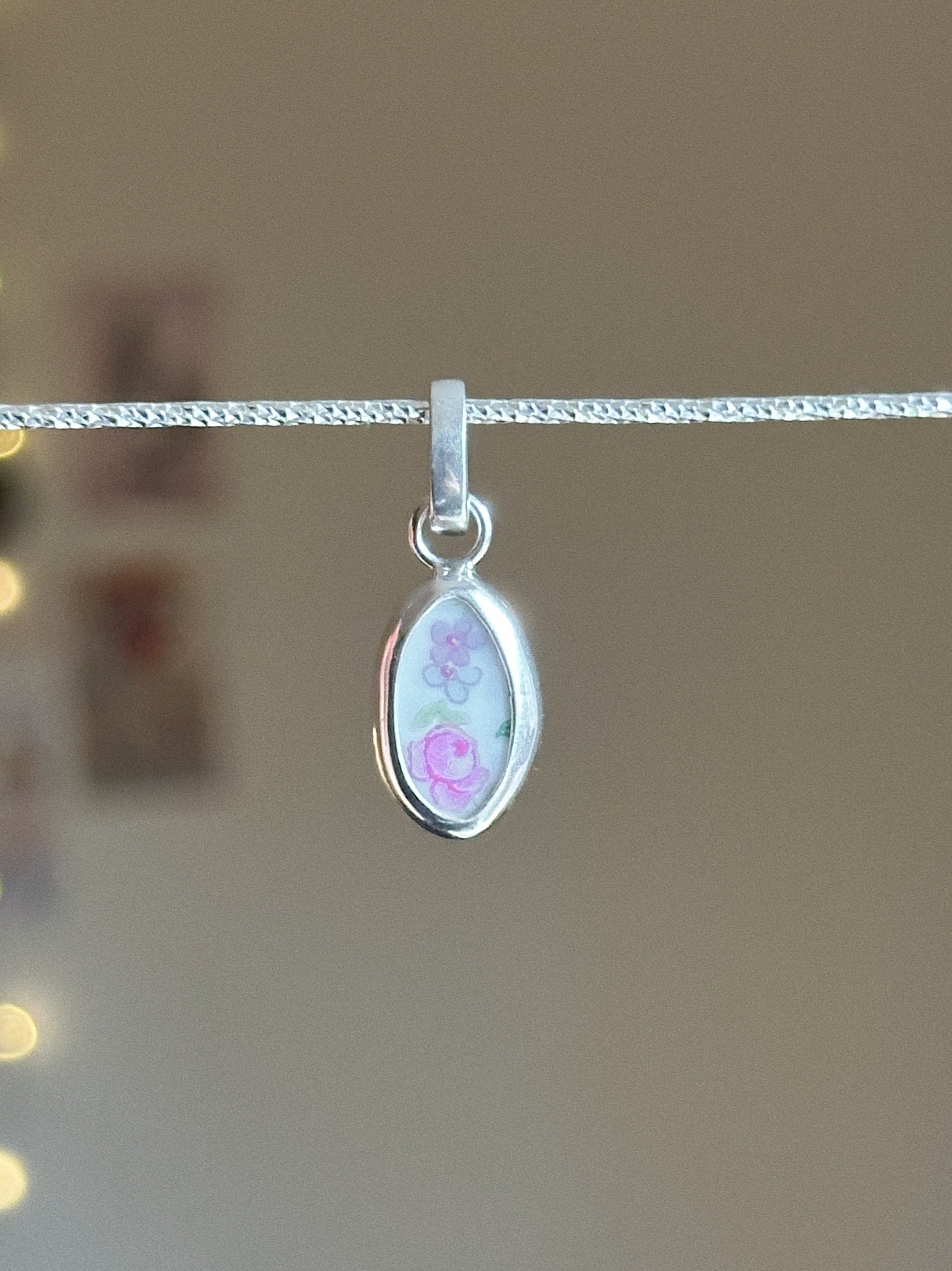 Vintage pottery charm