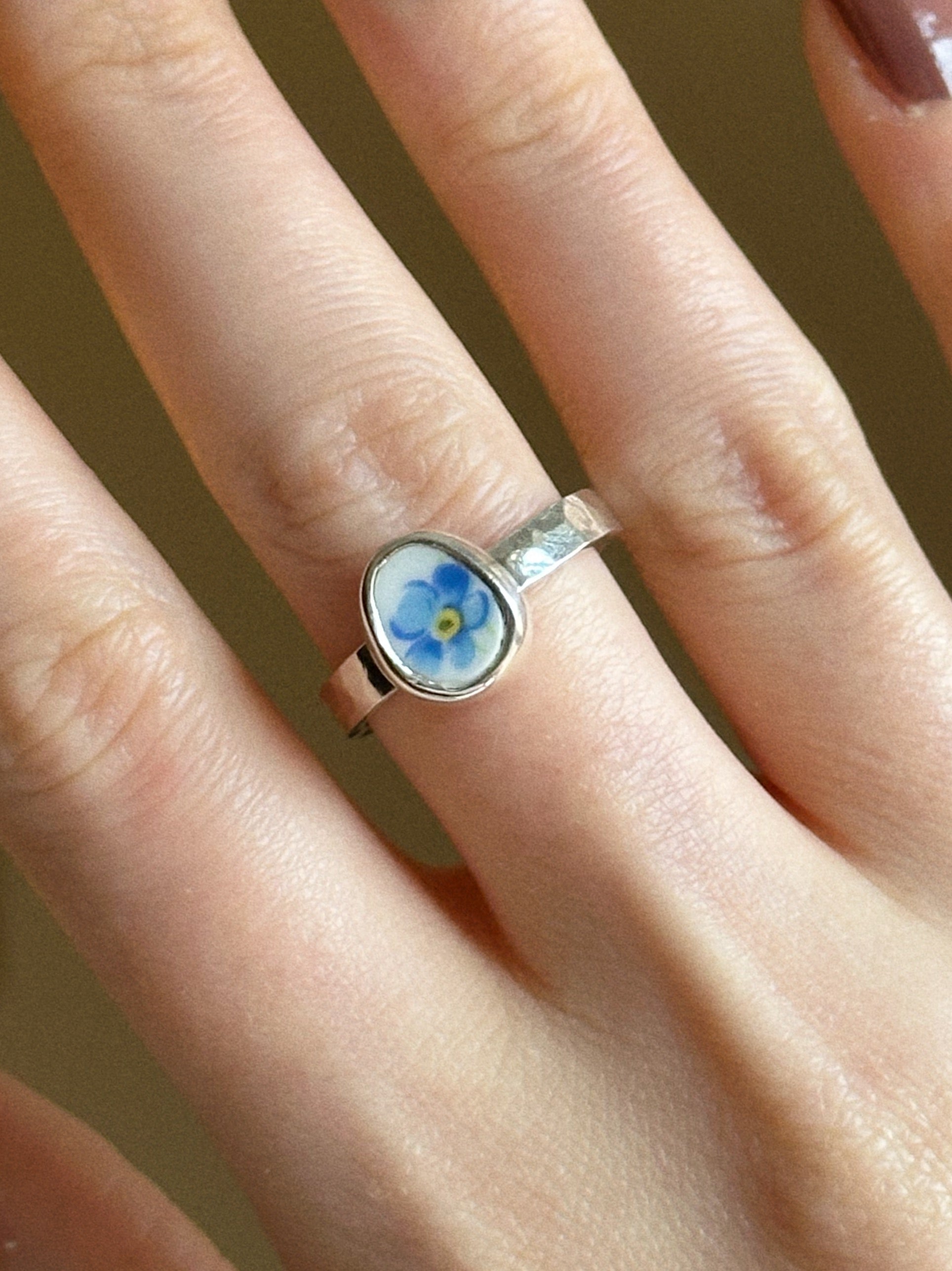 Vintage pottery ring