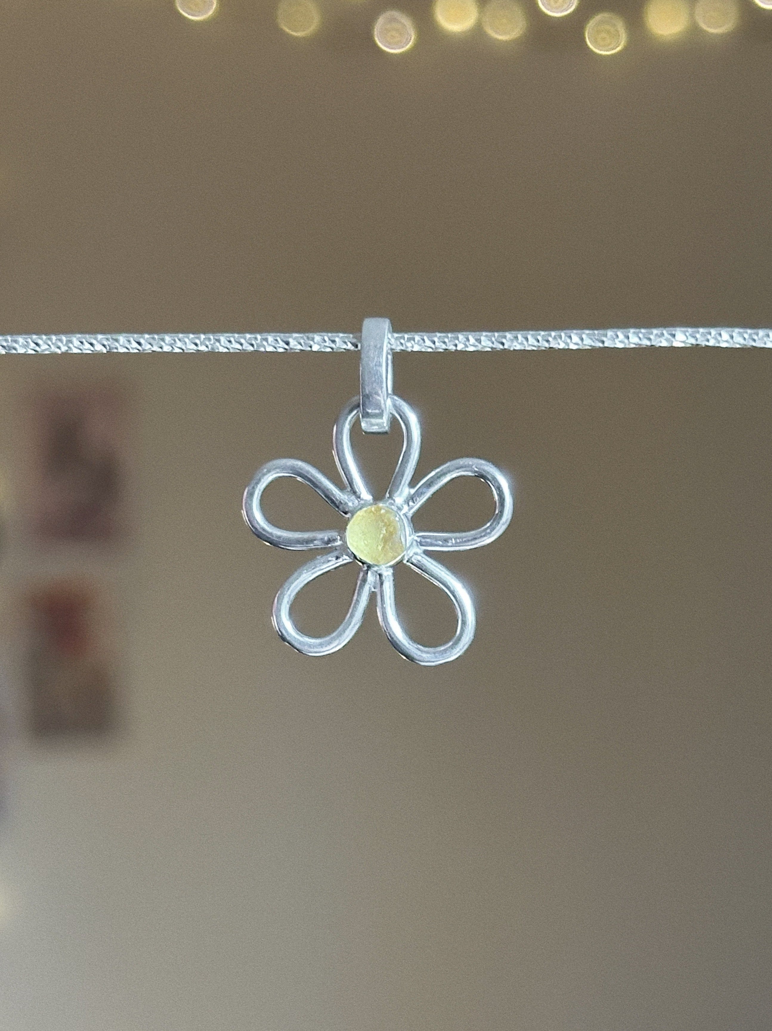 Sea glass flower charm