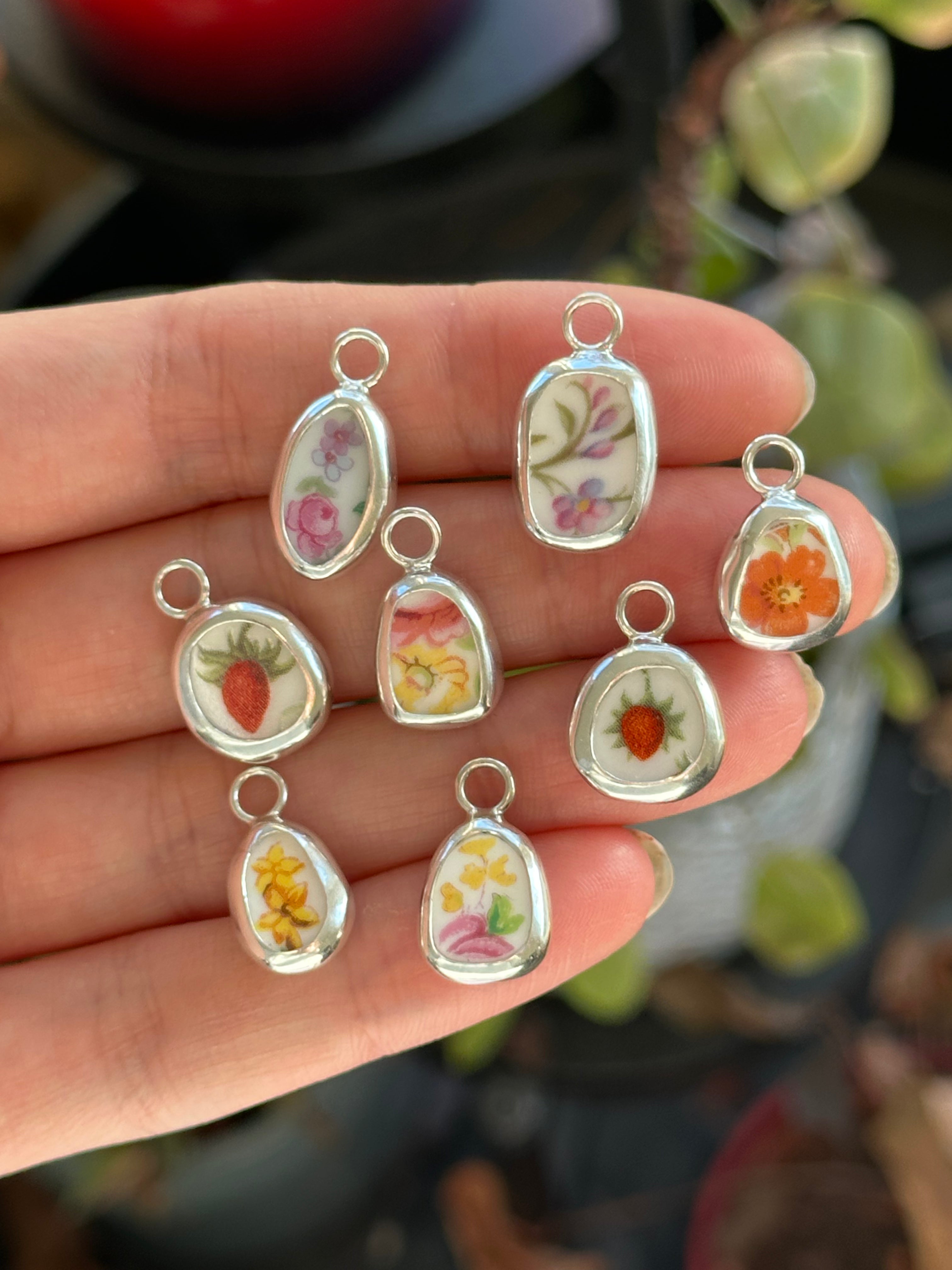 Vintage pottery charm