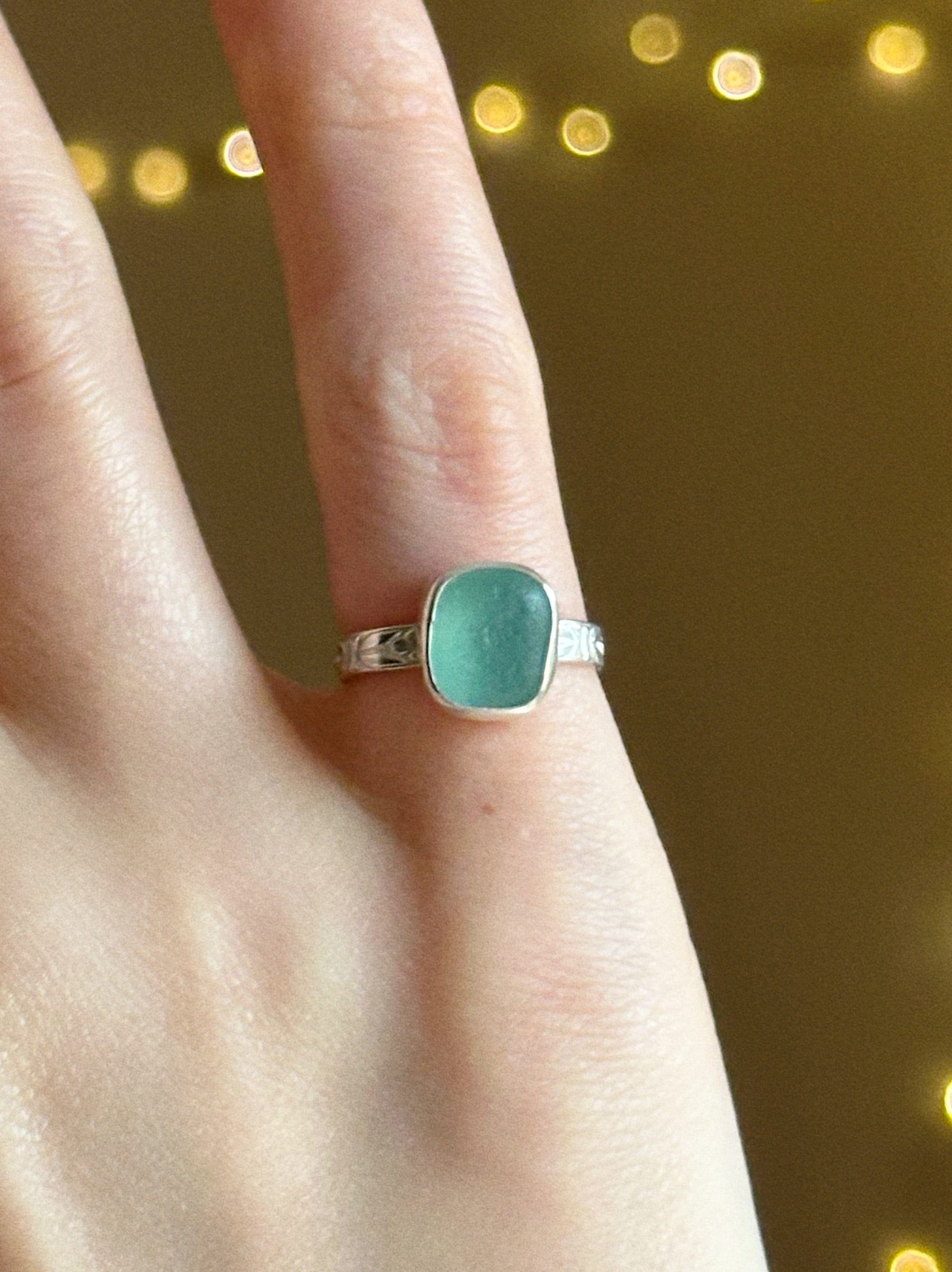 Sea glass ring