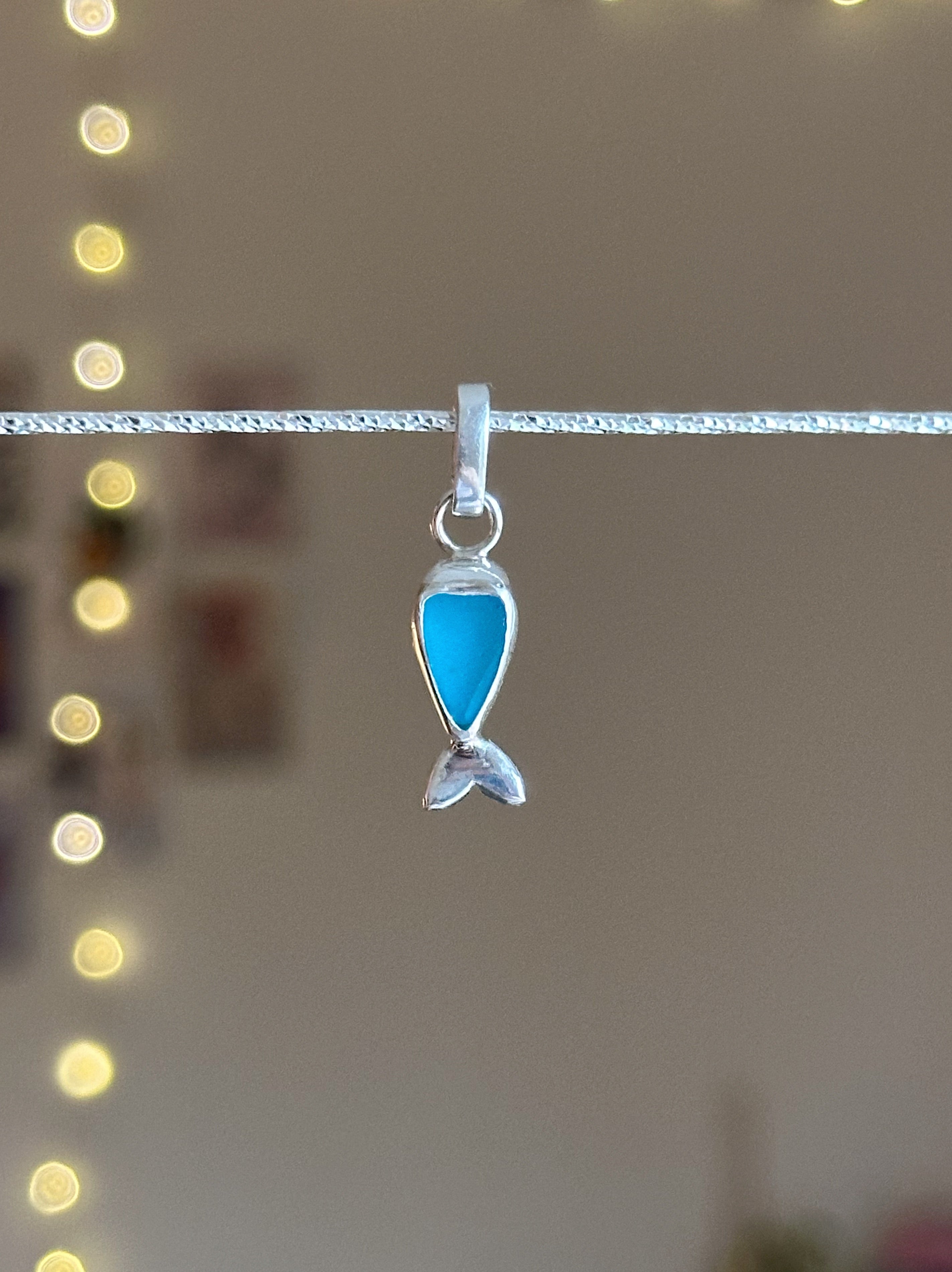 Sea glass fish charm