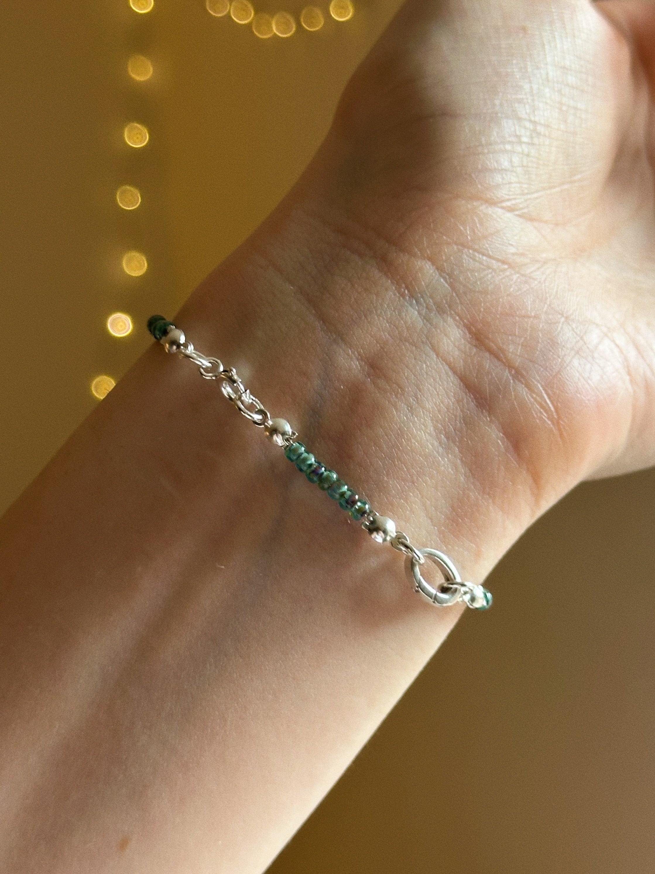 Monstera charm keeper bracelet