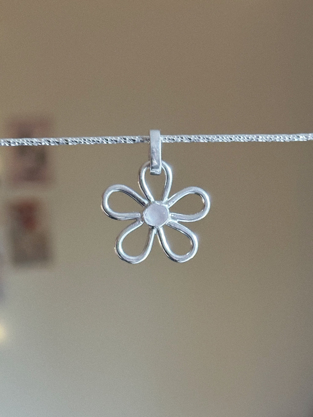 Sea glass flower charm