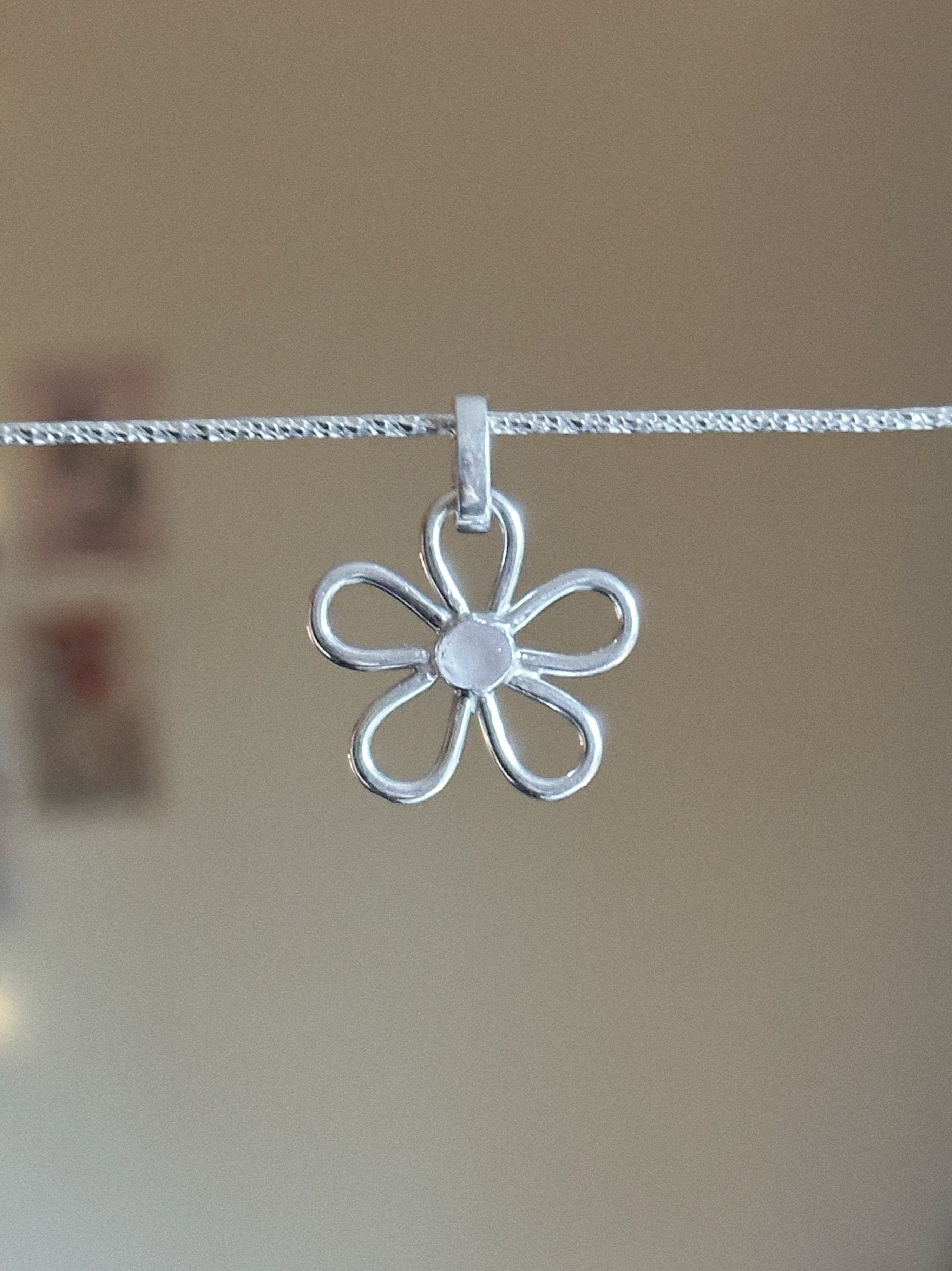 Sea glass flower charm
