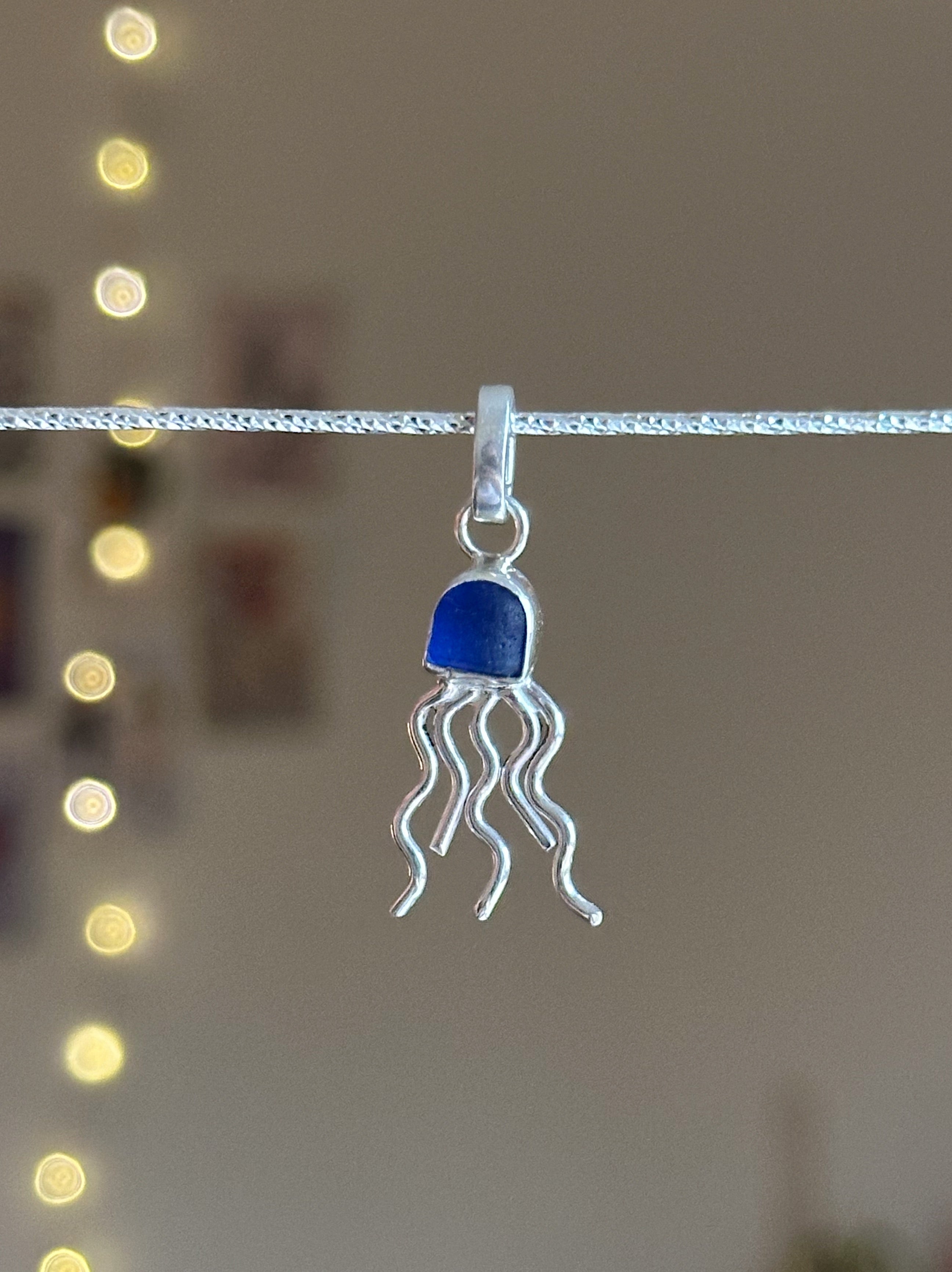 Sea glass jellyfish charm