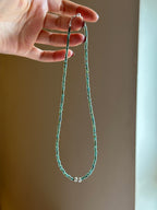 Monstera charm keeper necklace