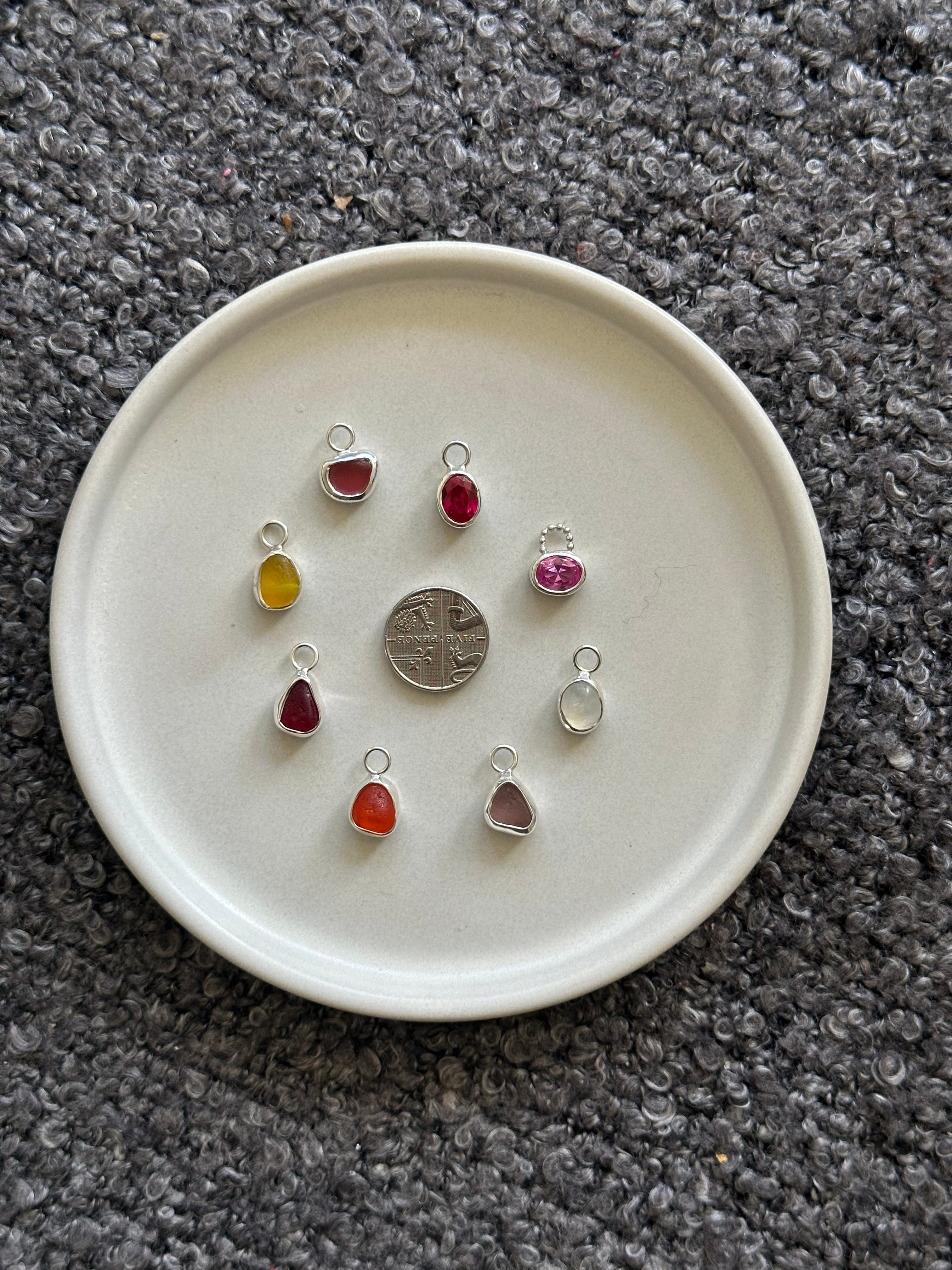 *Imperfect* Sea glass charm