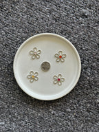 Sea glass flower charm