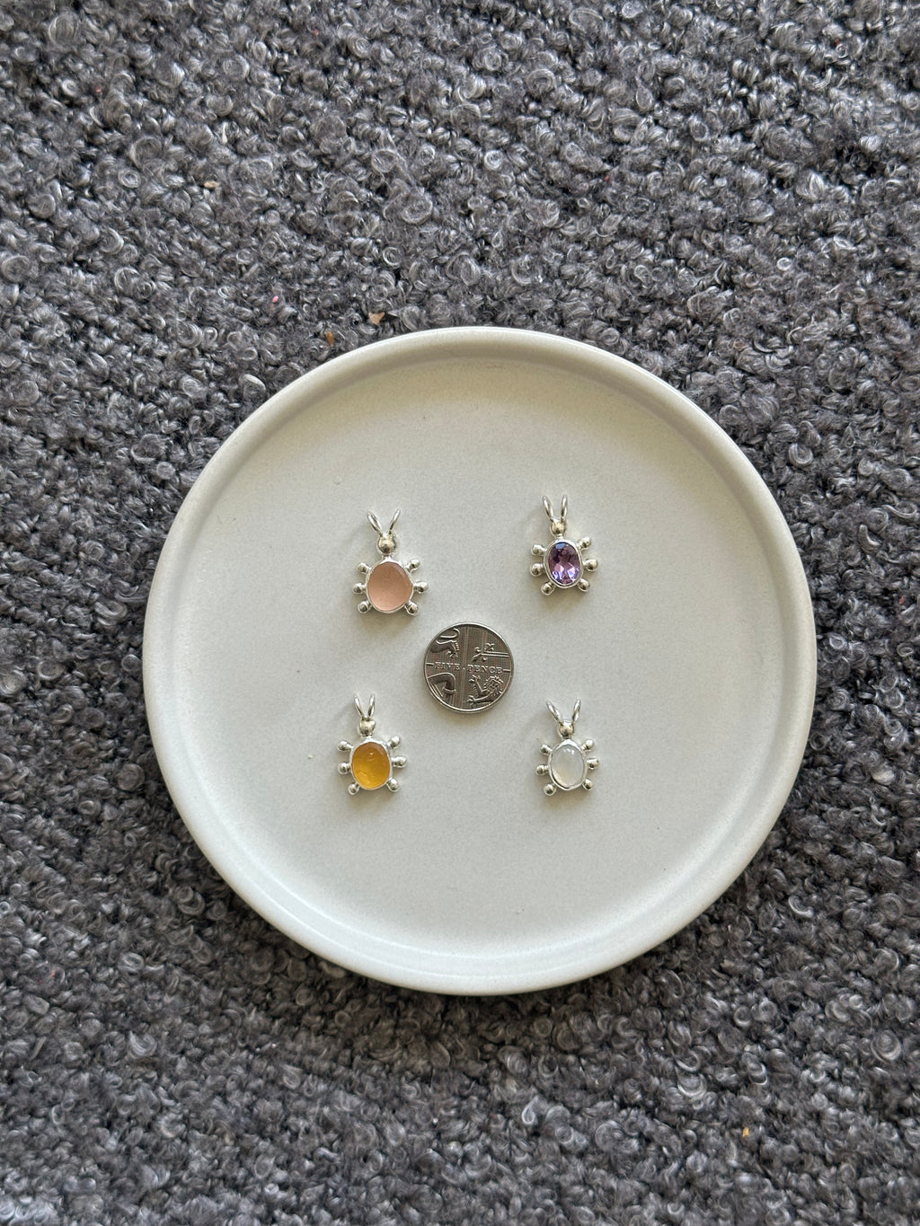 Amethyst bug pendant + necklace chain